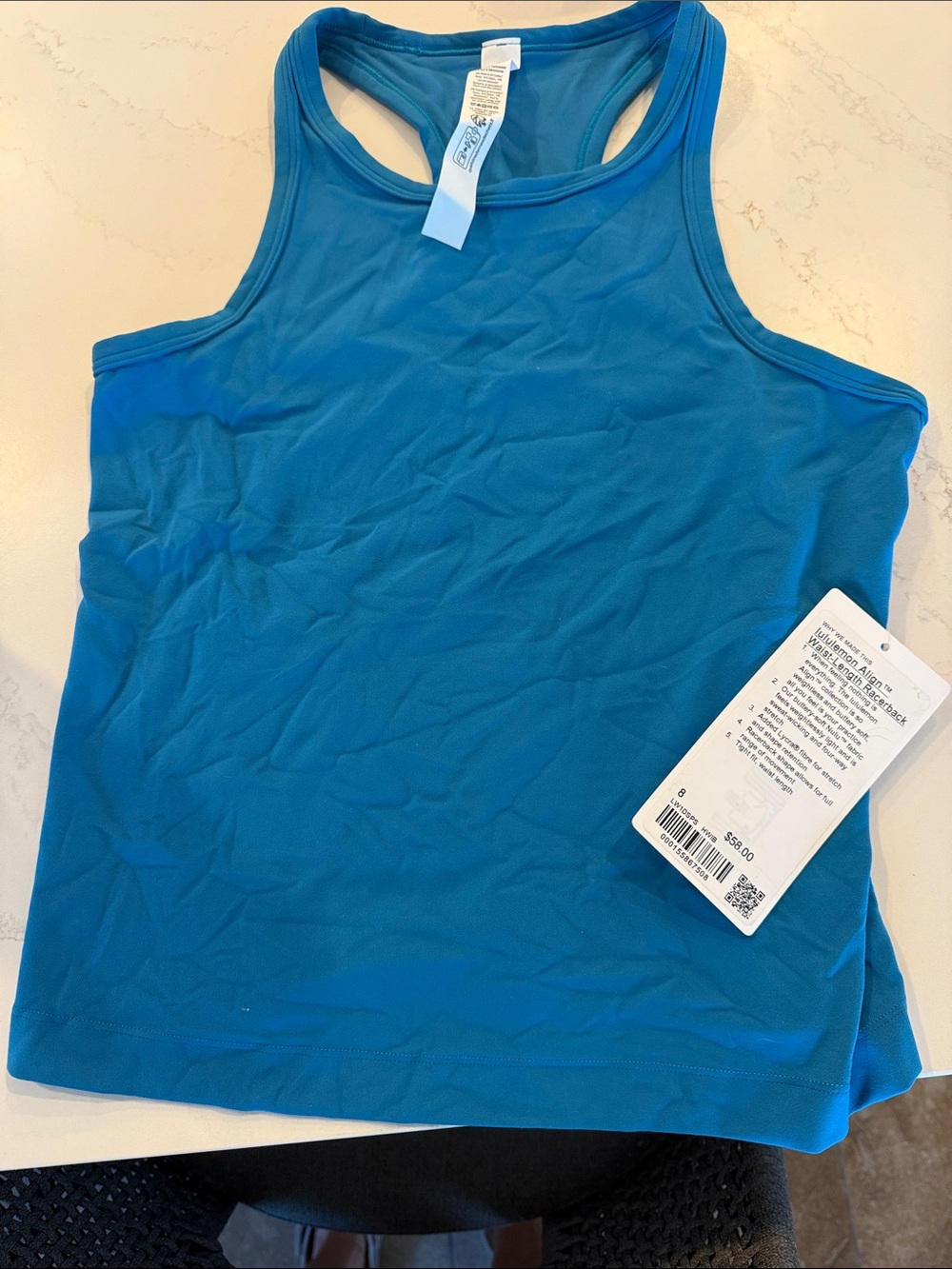 lululemon athletica Blue Racerback Tank-NWT